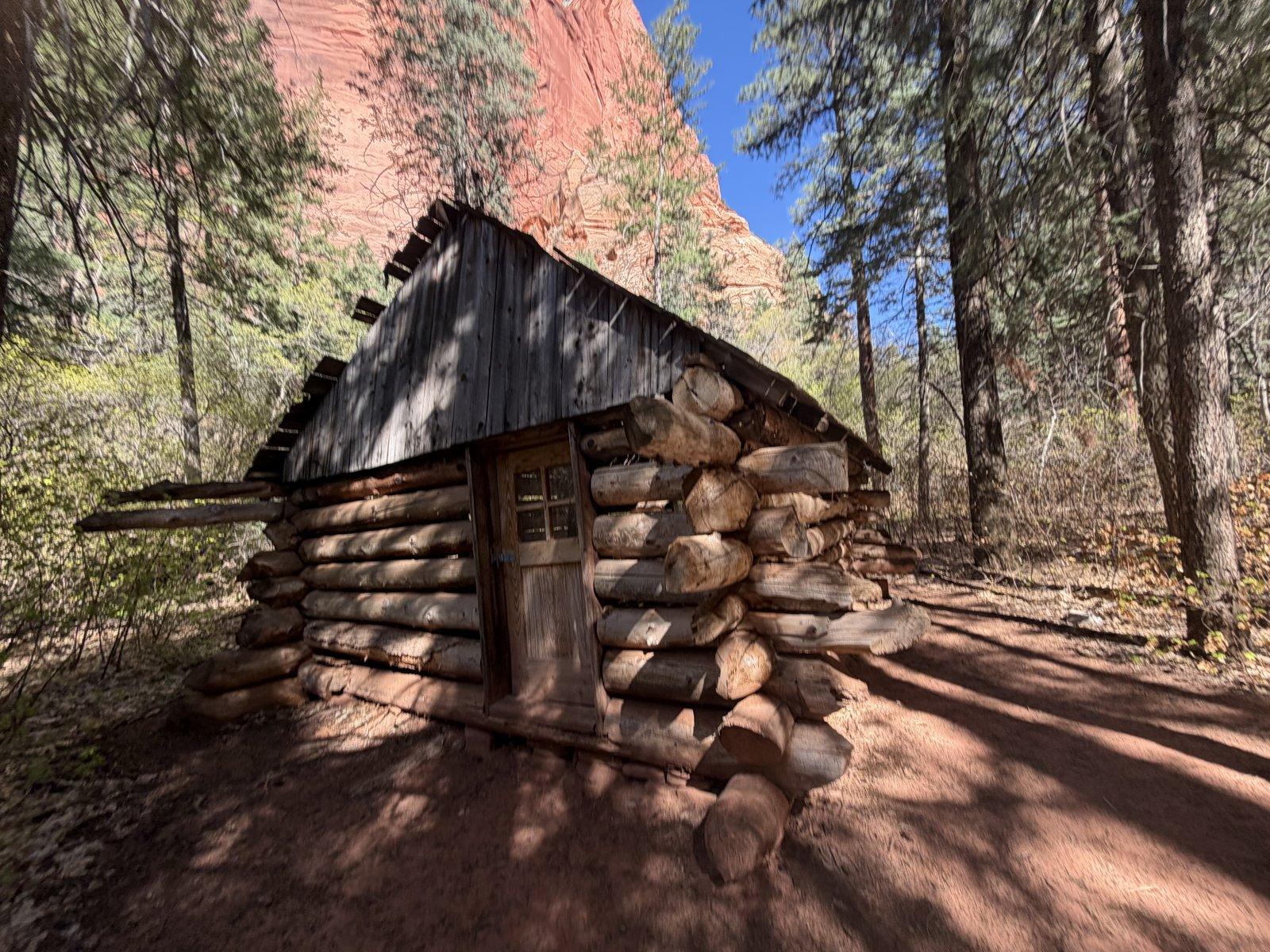 Second historic log cabin beside Taylor Creek Trail
