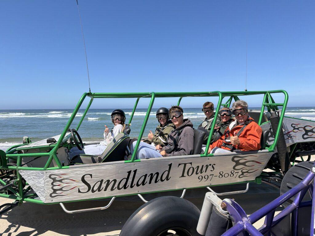Getting ready for our Sandland Tours dune buggy ride